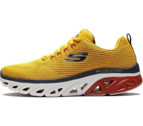 Resim Skechers Glide-step Sport-wave Heat Memory Foam Mens Sneaker Hafızalı Taban Erkek Günlük Spor Ayakkabı Sarı Sarı 
