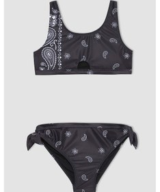 Resim Defacto Kız Çocuk Desenli Bikini Takımı C0368A824SMBK27 Siyah 