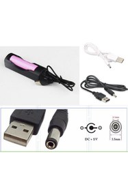 Resim Profisher Usb Dc 5v Güç Kaynağı Şarj Adaptörü Kablosu 3.5mm Jaklı Mosunx Siyah 