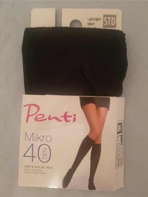 Resim Penti Mikro 40 Den 3'lü Paket Orta Kalın Mat Pantolon Diz Altı Çorabı 001 