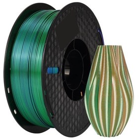 Resim Kingroon Üç Renk Silk Pla Filament - Mavi, Yeşil, Turuncu - 1.75mm - 1kg 