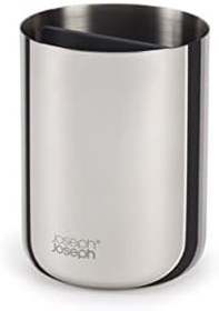 Resim Joseph Joseph EasyStore - Lüks Paslanmaz Çelik Diş Fırçası Tutucu Caddy Banyo Depolama, Standart Çelik 