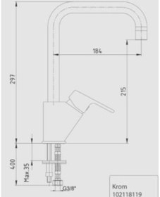 Resim Ar Lunetta Oval Boru Eviye - Eviye Mutfak Bataryası 102118119 Ar - Y 