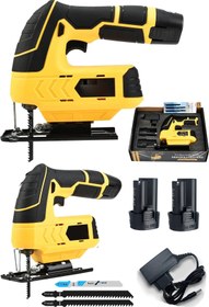 Resim Genel Markalar Alman TEknoloji 58 V 5 Ah Çift Akülü Pandüllü Bakır Sargılı Alyansız Şarjlı Dekupaj Bıçkı Testere 