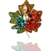 Resim Unica Brooche Yaprak Broş 