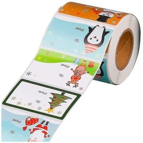 Resim Noel Dekorasyonu Noel Etiketleri Noel Noel Baba Çıkartmaları Kendinden Yapışkanlı Noel Etiketi Chris 