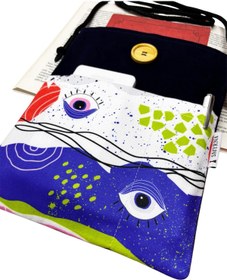 Resim Smyrna Askılı Kitap / Tablet / Ebook Çantası – Kılıfı (soyut Gözler) 