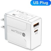 Resim İphone Uyumlu 15/14 + Usb C Pd Qc3.0 20w İçin Kablosuz Şarj Cihazı - Otomatik Us White 02 