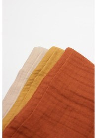 Resim Bistyle 6 Lı Müslin Mendil 20x20 Cm 90106 Kiremit Bej Hardal Bej - Kiremit 