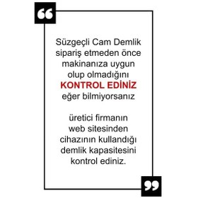 Resim Kapris 1500 Ml Çelik Süzgeçli Cam Demlik Beyaz 7488 Beyaz 