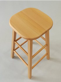 Resim Özer Aldoğan 70cm Ahşap Bar Taburesi Cilalı 