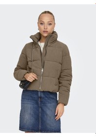 Resim Only Dolly Corduroy Puffer Dik Yaka Taba Kadın Mont 15304768 Taba 