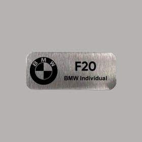 Resim CRF BMW F20 Metal Etiket 3x7 cm Arkası Yapışkanlı 1 Adet 