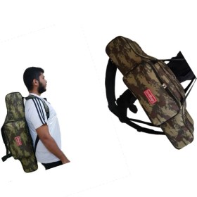 Resim Modibags Kamuflaj 135CM 2 Gözlü Lüx Olta Çantası 