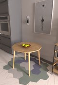 Resim VİLİNZE Avanos Yuvarlak Sabit Mdf Mutfak Masası - Q90 Cm 