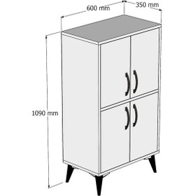 Resim Küçük Boy Çok Amaçlı Dolap Çam - Mdl0202 