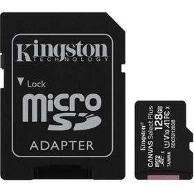 Resim Kingston 128gb Canvas Select Plus Gen3 Micro Sdxc 100mb/s A1 Hafıza Kartı, Sdcs3/128gb 