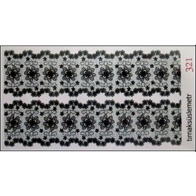 Resim Dantelli Çiçekli Tırnak DöbmeTırnak Sticker Nail Art 321 