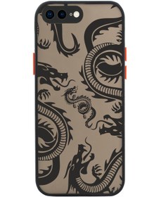 Resim casesing Iphone Se 2020 Kamera Lens Korumalı Dragons Tasarımlı Montreal Siyah Kılıf 