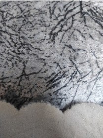 Resim Süngerli Koltuk Çekyat Örtüsü Damar Desenli Parlak Gri 