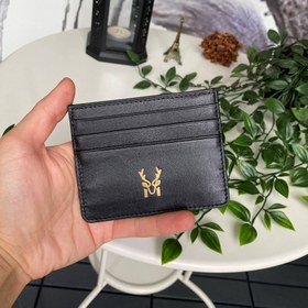 Resim Ducal - Hakiki Deri Ultra İnce Kartlık, Minimalist Kredi Kartı Kılıfı, Slim Kart Koruyucu - Gri 