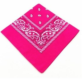 Resim Melek Kare Bandana Fular Fuşya 