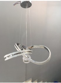 Resim Karçiçeği Tek Top 3renk Çift Yol Led Sarkıt Krom 