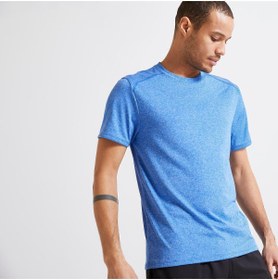 Resim Decathlon Erkek Neon Mavi Regular Spor Tişörtü 100 - Fitness Kardiyo 