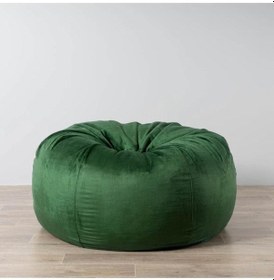 Resim Good Night 12 Renk Gök Kuşağı Puf Armut Koltuk 100x100x50cm Yeşil 