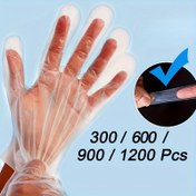 Resim 300/600/900/1200 adet Tek Kullanımlık Şeffaf Eldiven, Evcil Hayvan Bakımı, Mutfak Temizliği, Restoran Kullanımı, Ev Hijyeni, Güzellik, Açık Hava Kampı vb. için Uygun, Taşınabilir ve Giyinmesi Kolay, Ellerinizi Temiz Tutmak İçin En İyi Seçenek 