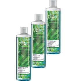 Resim Avon Senses Secret Lagoon Su Meymeleri ve Misk Kokulu Duş Jeli 3 x 250 ML 