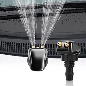 Resim 2 adet Cam Yıkama Püskürtme Nozulları - Yüksek Kaliteli PVC, Sıvı Dağılımı İçin Ayarlanabilir Fan Şekilli Tasarım, Kolay Kurulum, Çoklu Araçlara Uyar 