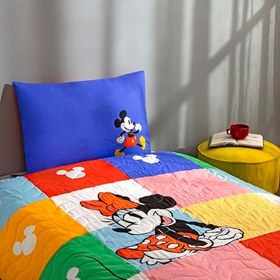 Resim TAÇ Disney Minnie & Mickey Standart Pamuk Nevresim Takımı, Çok Renkli, Tek Kişilik 