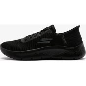 Resim Skechers Go Walk Flex-Slip-Ins Memory Foam Mens Sneaker Black Hafızalı Taban Kadın Günlük Spor Ayakkabı Siyah 