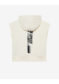 Resim Skechers B 2 Yard Fleece Sleeveless Sweatshirt Büyük Erkek Çocuk Offwhite Sweatshirt Sk2510076-102 BEYAZ 