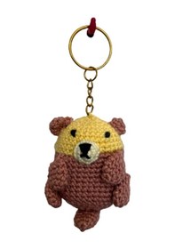 Resim E-tokam Amigurumi Fuşya Sumi Örgü Anahtarlık 