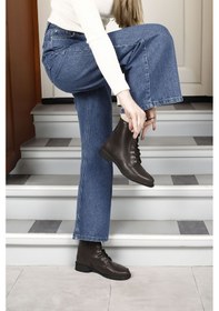 Resim Gönderi R Kadın Kahve Antik Fermuarlı Kauçuk Taban Postal Bot Gkzb13420498 Kahve 