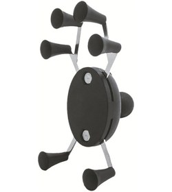 Resim Kartal Pençeleri X-tipi Altı Pençe Metal Cep Telefonu Geri Klip Bisiklet Motosiklet Cep Telefonu Tutucu Siyah Siyah 