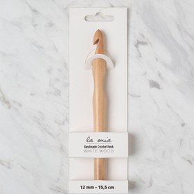 Resim La Mia Whitewood 12 mm 15.5 cm Ahşap Yün Tığ 