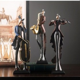 Resim Lijinxu 12 Inç Müzik Aleti Çalar Heykelcik Reçine Çello 