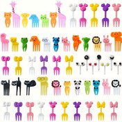Resim 36 adet Hayvan Bento Süsleme Seti, Mini Karikatür Tatlı Çatal, Plastik Malzeme, Bento Öğün Kutusu, Parti Favori Hediye için 
