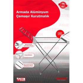 Resim Yakut Serisi - Armada Alüminyum Borulu Çamaşır Kurutmalık - Kanatlı Çamaşır Kurutma Askısı 