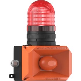 Resim Mesan LED Multifonksiyon 43 Ses Siren Ayrı Kablolu MS 206 Kırmızı 12-24VAC/DC 