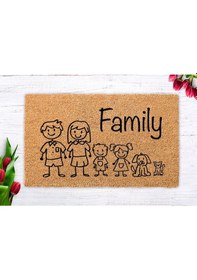 Resim Family, Desenli İç Ve Dış Kapı Önü Paspası, Dijital Baskı Paspas 