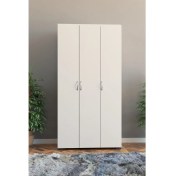 Resim Kzy Beyaz Suntalam 3 Kapaklı Aynasız Gardırop – Modern Tasarım ve Geniş Depolama Alanıyla Şık Çözüm 