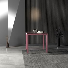 Resim Camlan Yemek Masası & Toplantı Masası - Pembe / S 