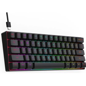 Resim Maxgo 3155 Blue Switch Rgb %60 Kablolu Mekanik Klavye Gaming Oyuncu Klavyesi Türkçe 61 Tuş Q 