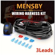 Resim Xuweiwei Triple Kablolama Demeti Kit Rocker Switch On Off Relay Fuse 12v Led Işık Bar Off Road 
