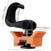 Resim Dashanshop 6 Parça Siyah L Ray Bağlantı Elemanı - 30kg Kapasiteli Plastik Kargo Kancası 