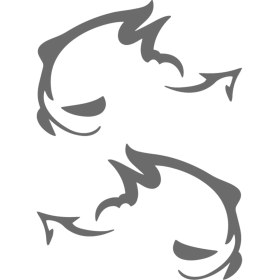 Resim Yan Ayna Evil Rabbit Sticker - Yan Ayna Sticker - Sağ Sol Set - Oto Sticker - Araba Sticker - Araç Sticker - Duvar Sticker - Laptop Sticker 